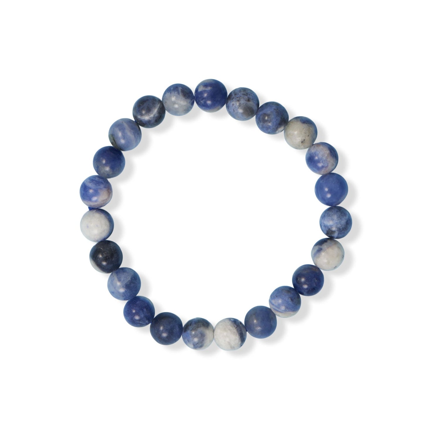 8mm Round Sodalite Stretch Bracelet-Sparks and Gem