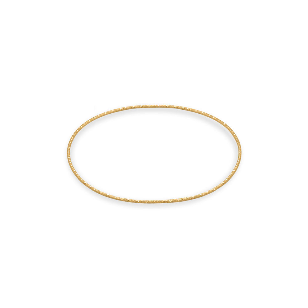 14/20 Gold Filled Diamond Cut Sparkle Wire Bangle Bracelet