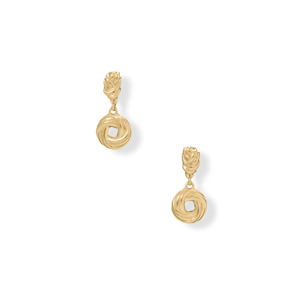 Gold Love Knot Earrings - Sparks and Gem