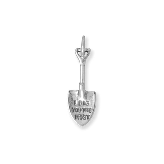 "I DIG YOU THE MOST" Sterling Silver Shovel Charm - Sparks and Gem