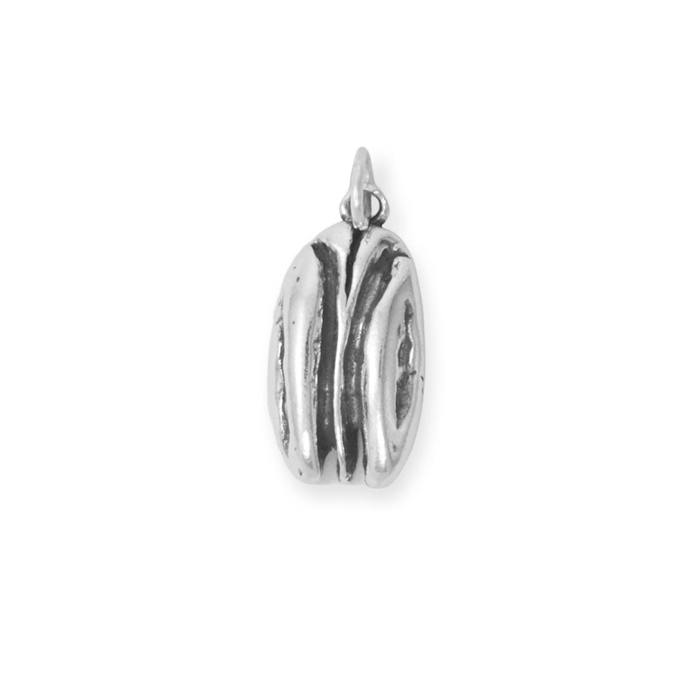 Oxidized 2D Pecan Half Charm