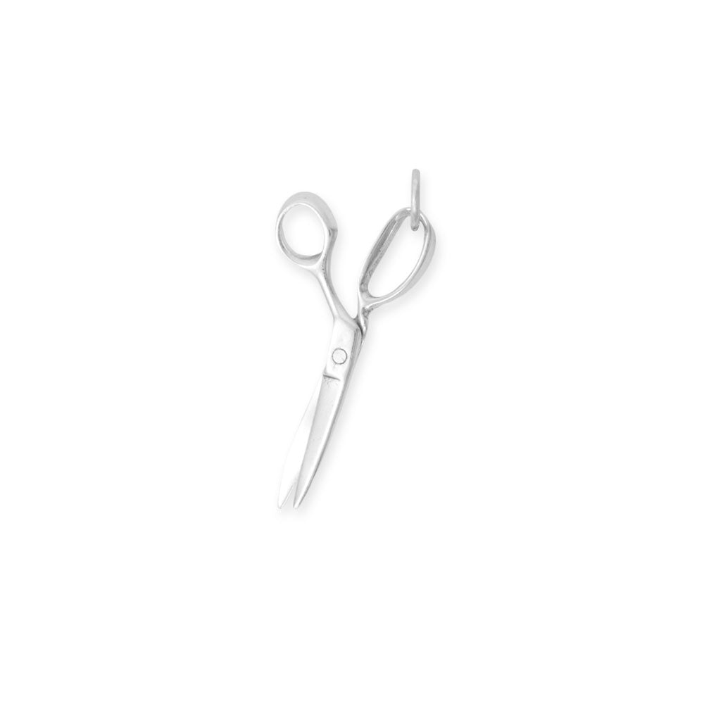 Oxidized 3D Sewing Shears Charm