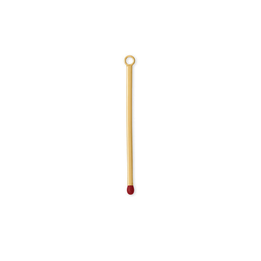 Red Epoxy Matchstick Pendant - Sparks and Gem