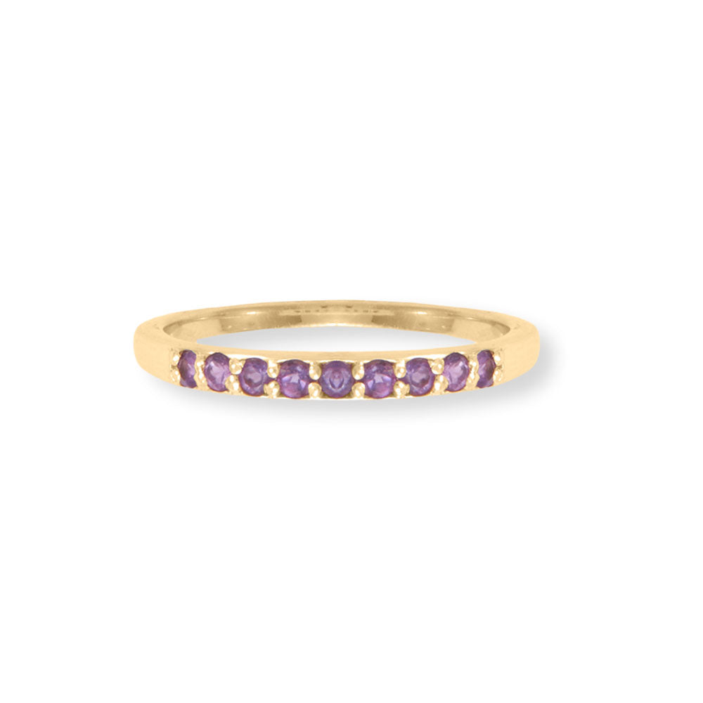 Life in Color! Set of Five Yellow Gold Rings - Sparks and Gem