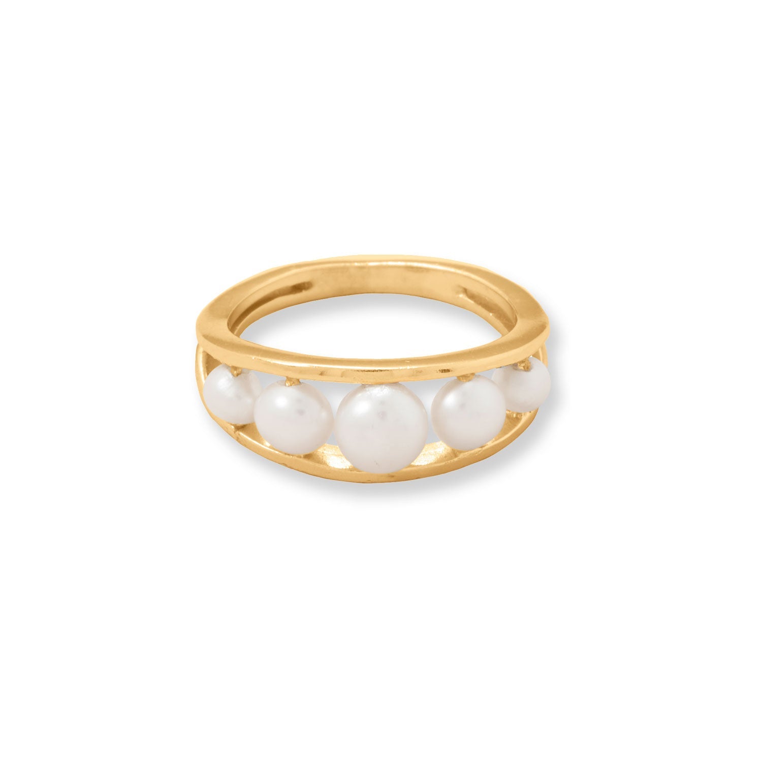 Graduated Pearl Ring