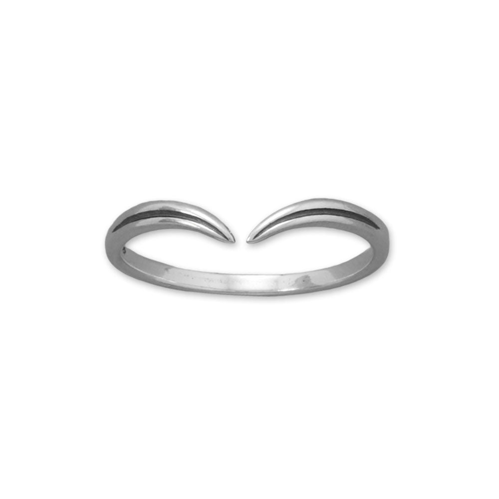 Stylishly Unique Rosemary Sprig Three Sterling Silver Ring Set - Sparks and Gem