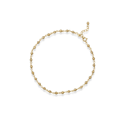 Golden Goddess! 9.5" + 1" Pyrite Bead Anklet