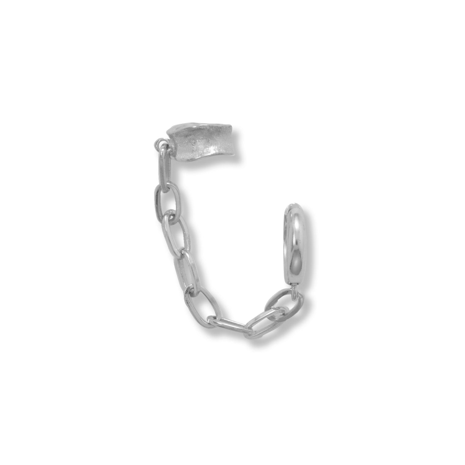 Cuff and Hoop Sterling Silver Earring