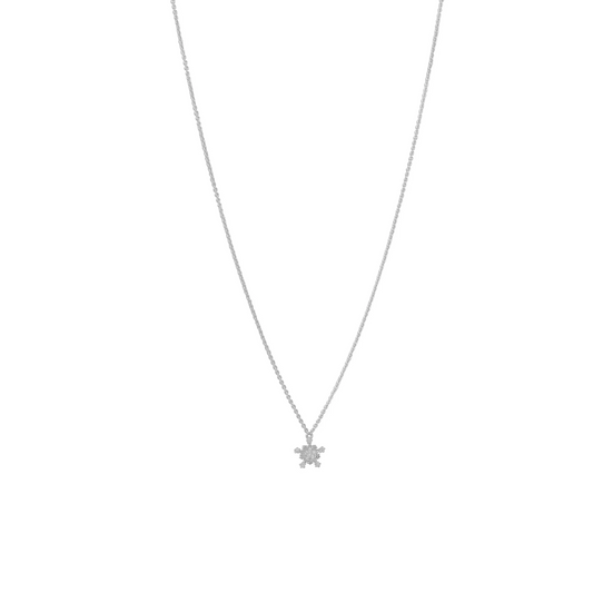 Tiny Snowflake Cubic Zirconia Necklace from Sparks and Gem (A+ BBB Rating)