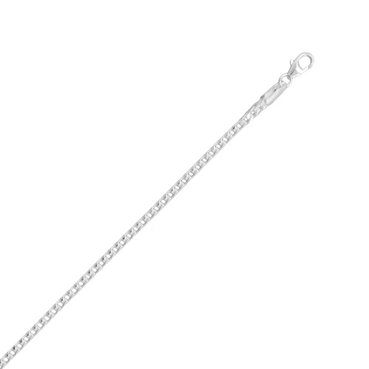 18" 2.6mm Franco Chain Sterling Silver Necklace from Sparks and Gem (A+ BBB Rating)