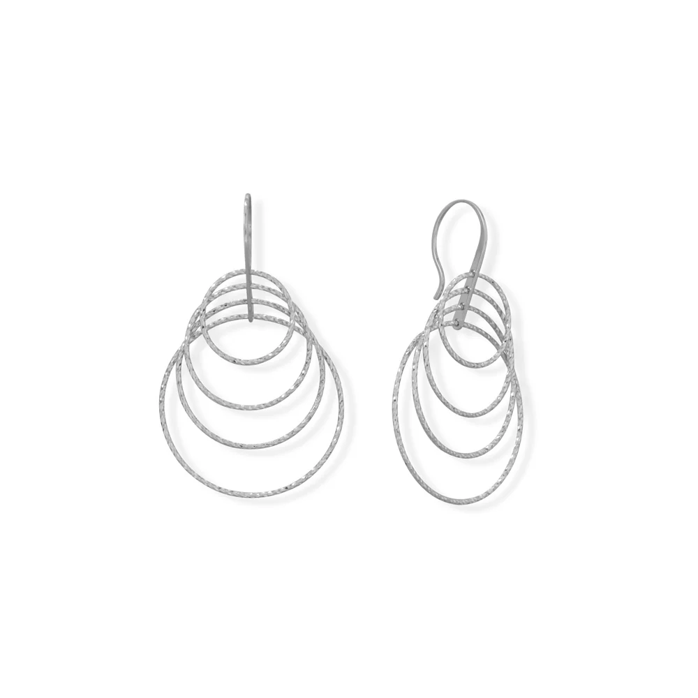 Italian Graduated Ring 3D Earrings from Sparks and Gem (A+ BBB Rating)