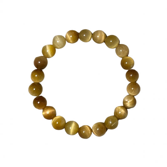 Golden Tigers Eye Gemstone Stretch Bracelet - Sparks and Gem