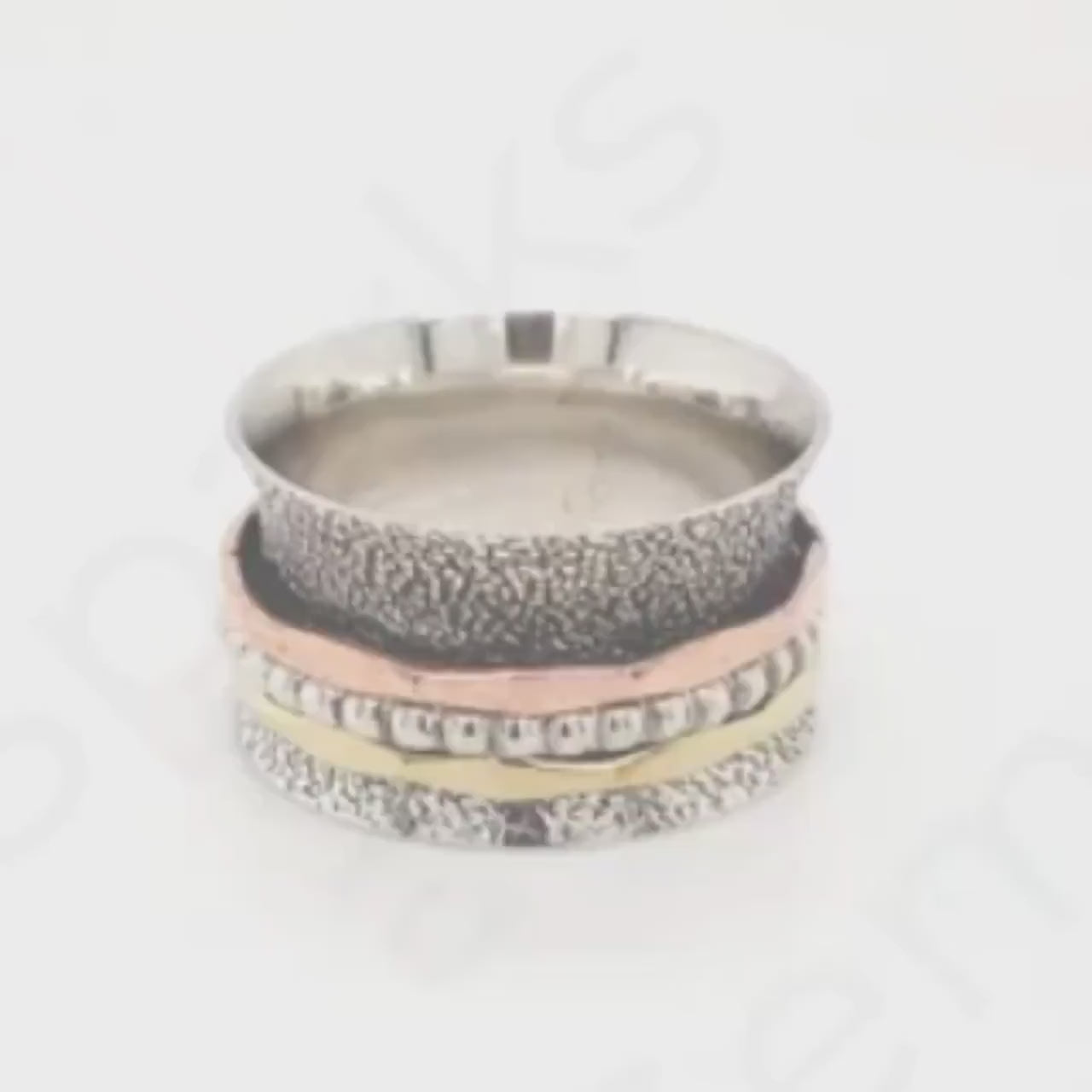 3 Tone Spinner/Meditation Ring - Sparks and Gem